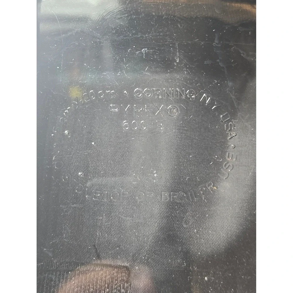 Vintage Pyrex‎ 600-B Clear Glass Grab-It Single Serve Dish Plate Lid 15x20cm